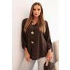 Fashionweek košeľová blúzka z ľahkej a príjemnej viskózy K61953 hnedá