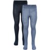 Vrúbkované pančuchy Blue Melange 2-pack Minymo