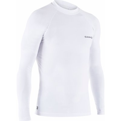 Olaian pánske tričko 100 s ochranou proti UV dlhý rukáv biele