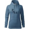 EKG bouldering - Mikina dámská Cape s kapucí - M ( Denim )