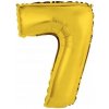 Balón fóliový B&C Číslo 7 zlatý 92 cm