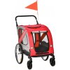 PAWHUT Vozík za bicykel pre psov 2v1 D00-144RD, červený