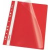 Rýchloviazač, s eurodierovaním, PP, A4, ESSELTE, červený