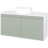 Dreja Skrinka pod umývadlo VISIT SZD2 100 (umývadlo Circo) - N01 Biela lesk / Úchytka T34 - nerez / M20 Mint grey mat / Stred