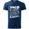 1965 v kocke - Klasické pánske tričko vyššej gramáže - 2XL ( Polnočná modrá )