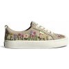 Dámské volnočasové boty Cariuma OCA Low Sand Suede Embroidered Flowers Sneaker
