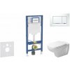 Geberit Duofix Set predstenovej inštalácie, klozetu D-Code a dosky softclose, tlačidlo Sigma30, biela/lesklý chróm SANI11CP3104
