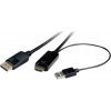 Roline HDMI / DisplayPort / USB prepojovací kábel Konektor DisplayPort, Zástrčka HDMI-A, USB-A zástrčka 3.00 m čierna 11.04.5993 tienený HDMI kábel; 11.04.5993