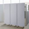 Parawan Pokojowy 184CM 3-Panelowy Jasnoszary Do Blokowania Silnego Światła
