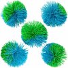 Fuzzy míčky 7 cm zelená modrá 5 ks