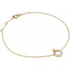 Náramok s príveskom slza žlté zlato s diamantom 0.01 ct 18 cm - SAVB08079 Y C SAVICKI