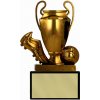Futbalová kopačka s loptou a pohárom - Športová trofej na podstavci s vlastným textom 10cm : bronzová