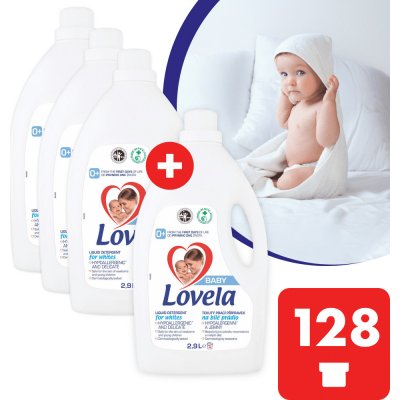 Lovela Baby tekutý prací prípravok na bielu bielizeň 11,6 l 128 PD