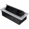 Emuca Výklopná zásuvka ATOMIA 2x230 V + 2xUSB nabíjanie A/C + HDMI + RJ45 / Hliník