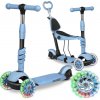 Ricokids Trojkolesová kolobežka Todi - modro-šedá