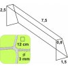 KOSIKSIETE Futbalová sieť 7,5x2,5x0,8x1,5/12/3mm biela