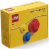 Lego vešiak na stenu, 3 ks - žltá, modrá, červená