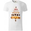 Vianočný stromček zo sušených plodov - Tričko z organickej bavlny - 2XL ( Biela )