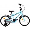 Multidom Detský bicykel 16 palcový čierny a modrý