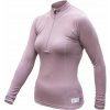 SENSOR MERINO DF dámske tričko dl.rukáv zips mystic violet Veľkosť: M termobielizeň