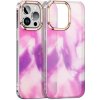 AppleKing trblietavý kryt so vzorom vodových farieb pre iPhone 12 Pro Max - fialový - možnosť vrátiť tovar ZADARMO do 30tich dní