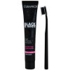 Curaprox Black is White 5460 Ultra Soft zubná kefka + bieliaca pasta s aktívnym uhlím a hydroxylapatitom 8 ml darčeková sada