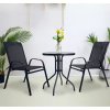 Balkónový set stôl + 2 stoličky čierny Gardlov 23461