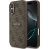 Guess PU Leather 4G Colored Ring MagSafe Zadný Kryt pre iPhone 17 Brown