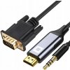 CO2 KÁBEL VGA - HDMI ADAPTÉR KONVERTOR AUDIO ADAPTÉR FULL HD 60HZ 2M