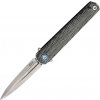 MKM FLAME LIGHT Titanium frame and black canvas micarta handle BÖHLER M390 - DAGGER MK FL02L-BC