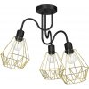 Luminex Prisadený luster BERGEN 3xE27/60W/230V čierna/zlatá LU0315 + záruka 3 roky zadarmo + záruka 3 roky zadarmo