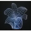 Beling 3D lampa, Kvet 2, 7 farebná S124