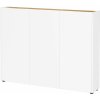 Biela skrinka na topánky v dekore duba 138x105x25 cm Libbiano – Germania