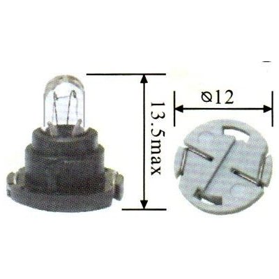 Autolamp 14V 1,12W T5 -plastická päticcierna
