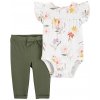 Carter's Set 2dielny body kr. rukáv legíny Ivory Floral dievča