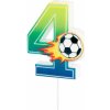 Party Sviečka na tortu Futbal číslo 4
