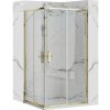 Rea Punto, sprchový kút s posuvnými dverami 80(dvere) x 100(dvere) x 190 cm, 5mm číre sklo, zlatý lesklý REA-K6442