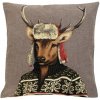 Mars & More Gobelínový vankúš Jeleň s čiapkou 45x15x45
