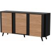 Cama Komoda VOLARE 151 x 39 x 75 cm černá/ořech