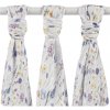 Kikko Bambusové pleny XKKO BMB Digi Blue Wildflowers MIX 70 x 70 3 ks