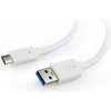 Gembird kábel USB 3.0 (AM) na USB 3.1 (CM), 1 m, biely CCP-USB3-AMCM-1M-W