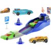 Roadblasters sada áut 6,5 cm 3 ks vystreľovacia + dopravné značky - mix farieb (červená, modrá)