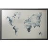 Victoria World Map magnetická tabuľa biela s čiernym rámom 60 x 40 cm