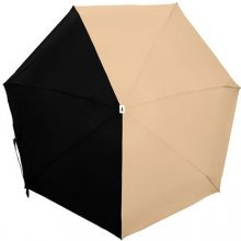 Anatole Alice mini deštník skládací dvojbarevný béžovo černý