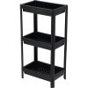 Plastový regál 3poschodový 71 cm čierna
