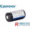 KeepPower RCR123AR 16340 R-Series 650 mAh Li-ion 3,7V Button top s ochranou 5A