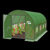 Garden Line ZÁHRADNÝ FÓLIOVÝ TUNEL 4-SEGMENTOVÝ ZELENÝ 6 x 3 x 2 M S PANTOVÝMI DVERAMI *6223