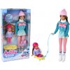 Lean Toys Súprava bábiky Anlily s malou bábikou na saniach
