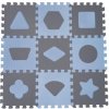 Baby Dan Penová hracia podložka puzzle Geometrické tvary, Blue 90 x 90 cm