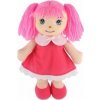 Teddies Mazlinka handrová s ružovými vláskami 31cm